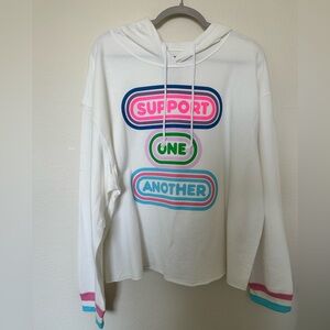 Target Pride Collection White Hoodie with Colorful Graphic  Unisex NWT XXL